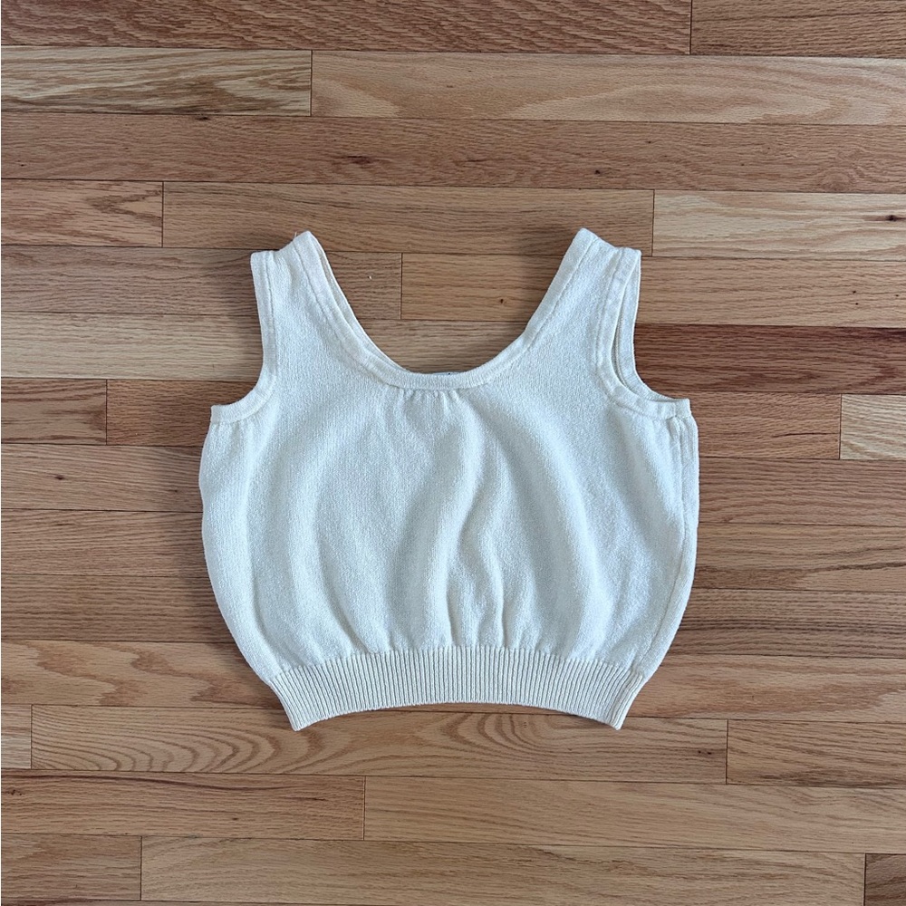 ST JOHN knit crop top S